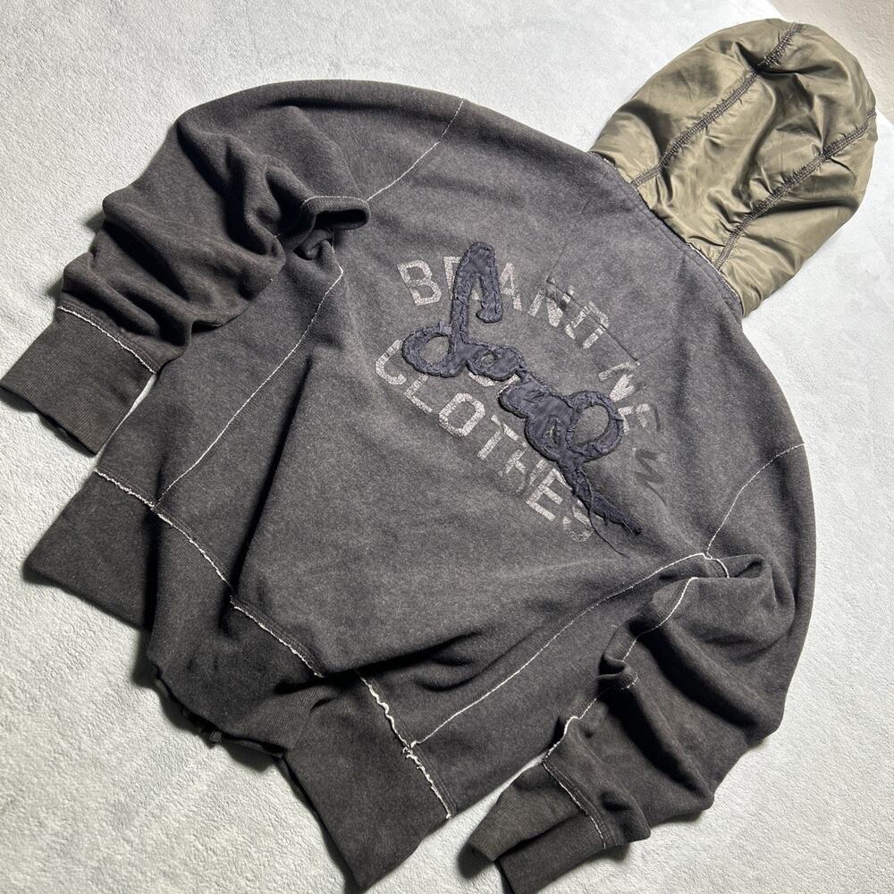 Y2k 2000s Triple Five Soul Hoodie Mens Medium Hybrid 555 Distressed Affliction